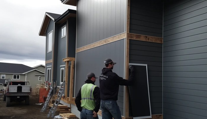 Hardie siding plank install