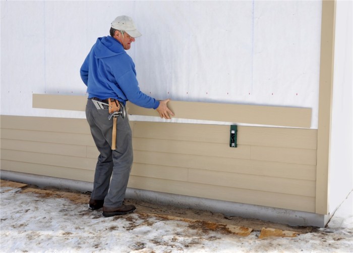 Siding hardie installing beginning