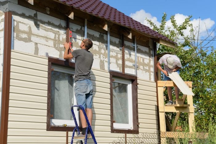 Siding replaced towards gutters glance stroll evening