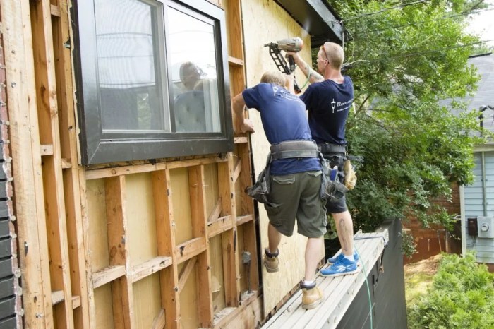 Install siding wood exterior step replace plywood